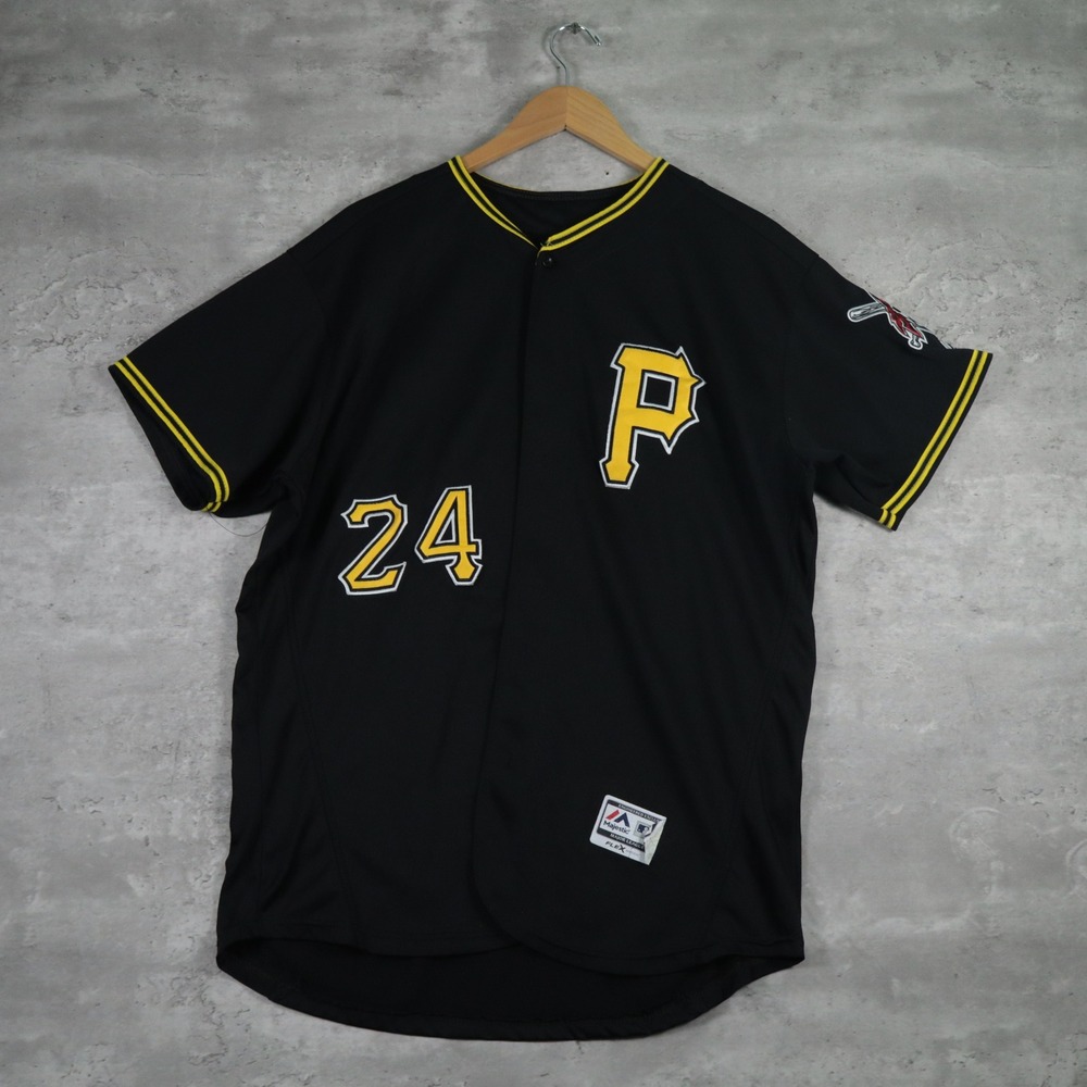 Majestic Pittsburgh Pirates Barry Bonds 24 Jersey XL Black MLB Flex Base